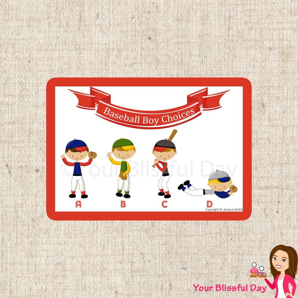 PRINTABLE Boy Baseball Party Label Tents