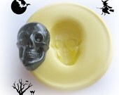 Skull Cabochon Mold Halloween Steampunk Resin Polymer Clay Wax Mold Mould