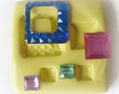 Square Gem Mold Resin Clay Faceted Jewelry Mould