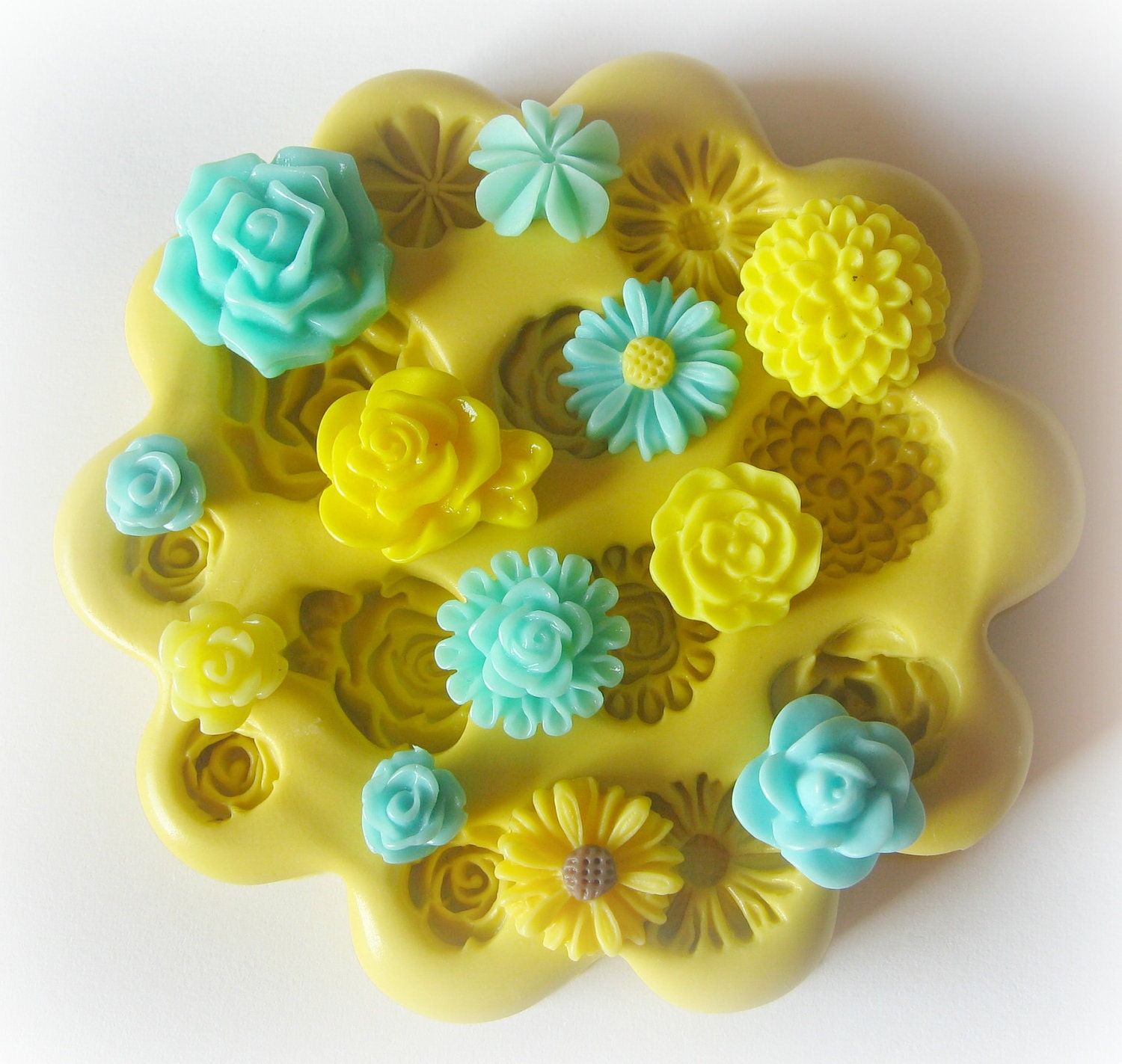 Flower Cabochon Mold Silicone Flexible Resin Mold