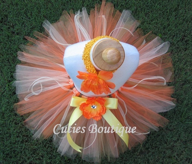 1st 2nd 3rd....Birthday Orange Cream Shake Tutu Set ---- All Sizes 3 6 9 12 18 Months 2T 3T 4T 5T--------Birthday, Photo, Holidays, Dress Up