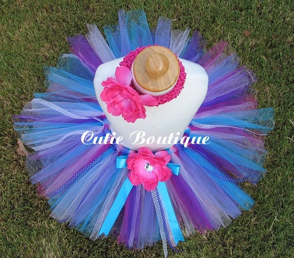 CUSTOM Abby Cadabby Tutu Headband Set ----- All Sizes 6 9 12 18 24 Months 2T 3T 4T----Birthday, Photo, Holidays, Dress Up