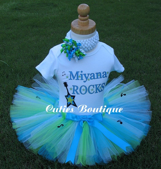 Rock Star PopStar Girls Birthday Outfit Set Personalized Shirt ----- All Sizes 6 9 12 18 24 Months 2T 3T 4T----Birthday, Photo, Holidays