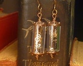Steampunk Victorian earrings Conundrum in vintage copper E008