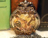 Airship Captain Steampunk vintage pocket watch pendant PW036