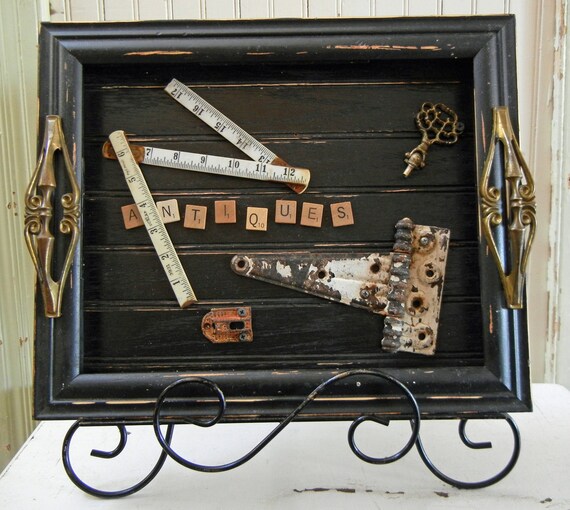 Antique Hardware Shadow Box by tinyrosebud3 on Etsy