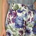 White and purple florl print Women shorts with front zipper