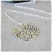 Embossed Fine Silver Chrysanthemum' Disc on Sterling Silver Chain