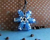 Blue & White  Star lampwork bead pendant  SRA