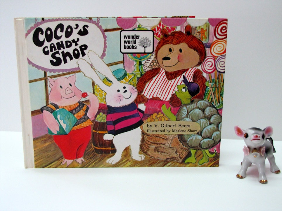 1973 Coco's Candy Shop Childrens Book, Wonder World Books by V. Gilbert Beers - SALE