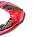 Recycled fabric necklace Bib with safety pins and beads for her - one of a kind-OOAK