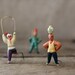 v i n t a g e tiny clay figurines in original box-performers