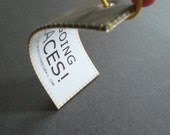 Great Graduation gift for guys girls men women sister daughter son. Leather Luggage Tag that's going Places. Luggage tag Personalized