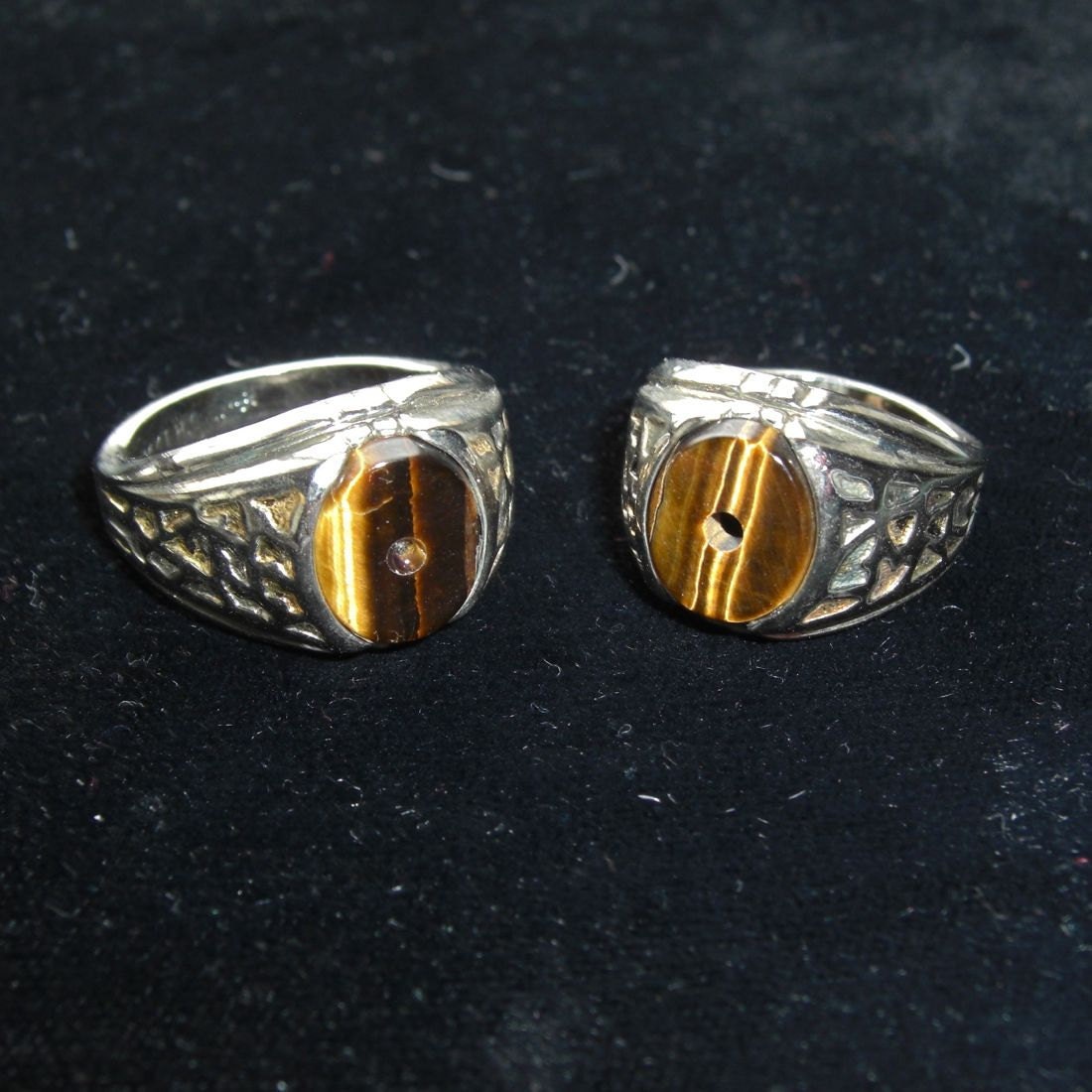 Vintage UNCAS Tigers Eye Mens & Ladies Rings