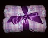 Pink Bears Preemie Blankets Set of 2