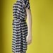 black and white dress long tunic plus size free size retro sailing boat print short kimono sleeves dress - FREE SIZE up to US 20