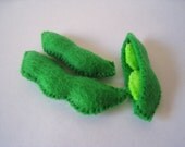 Felt Food Edamame Soybeans Set Eco Friendly children's prtend play food for toy kitchen