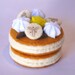 Felt food Pancake set (banana) eco friendly childrens pretend play food for toy kitchen