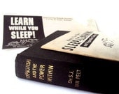Vintage Hypnotism Book and Learn  While You Sleep Paper Ephemera Pamphlets, Weird, Creepy, Odd & Unusual, Illustrated Book, 1960 Printing