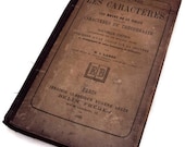Antique 19th Century French Text Book ,1892, Rare Vintage Book, Shabby Chic Book
