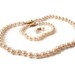 Vintage Monet Pearl Jewelry Set, Faux Pear Costume Jewelry Necklace, Bracelet and Pierced Earrings, Signed Monet