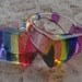 2 Mod Rainbow Lucite Rings - 60s