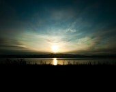 Landscape Sunset Reflection Fine Art Metallic photo Print 8x12