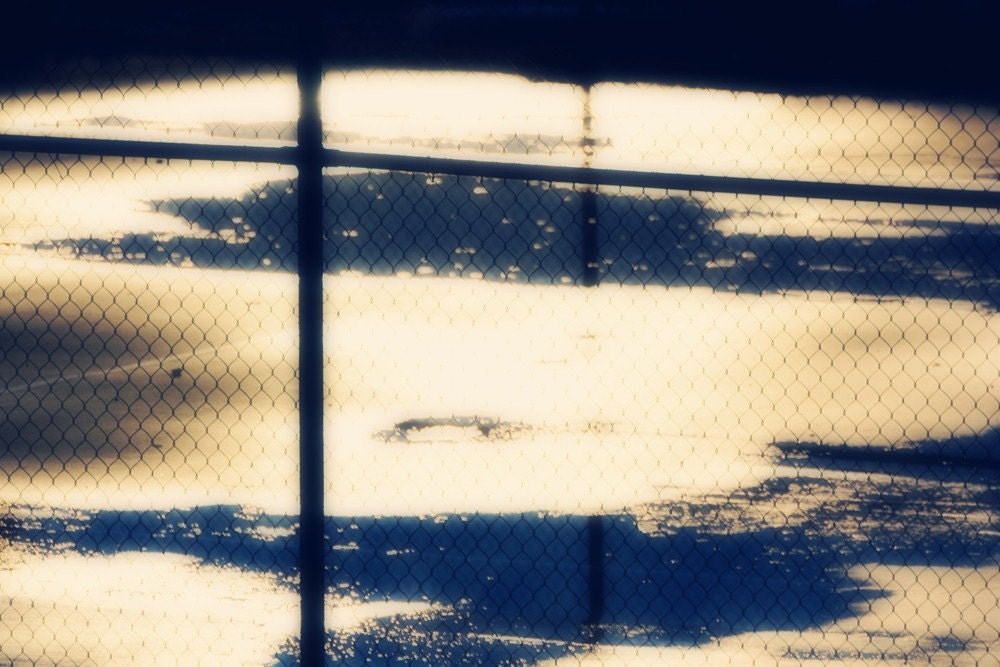 Modern Abstract Urban tennis court Fine Art Metallic photo Print 4x6