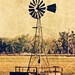 Textured Country Windmill Fine Art Metallic Print 8x10