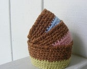 Organic Cotton & Cotton Linen Blend Nesting Bowls- Brown Green Pink Blue