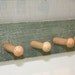 Olive Green Earring Holder Frame Detailed Appliques Natural Pegs.