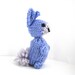 Hand Knit Bunny Plush Light Purple Ready to Ship