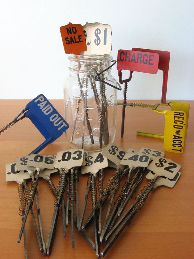 RESERVED - Vintage Cash Register Flag for Cynthia