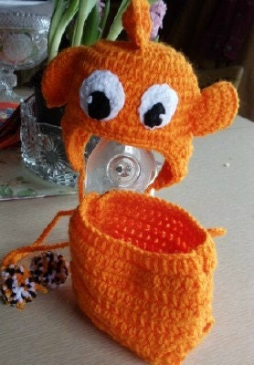 goldfish hat and diaper set / newborn ready to ship