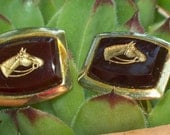 Cufflinks, Mens, Vintage, V. Good, used, Condition, circa 1950, Horse Head, Cufflinks, mens wear, mens formal, dress up, cuff link shirts