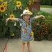 girls handmade Halloween scarecrow costume size 4T with hat