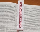 Needlepoint bookmark cross stitch embroidery Bible Easter holiday Jesus redeemed salvation christian bookworm literature red white