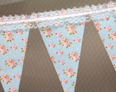 Shabby Chic - Birthday Decoration Banner (felt & fabric)