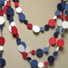 Red, White & Blue circle garland (15 feet) - READY TO SHIP