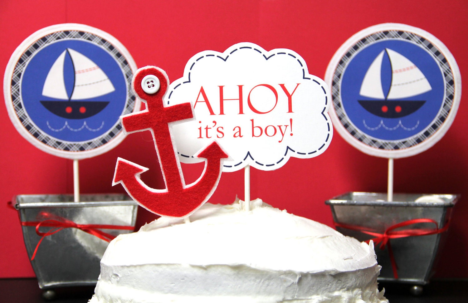 Nautical Baby Shower - Birthday Decorations (Classic Sailboats) , full party package