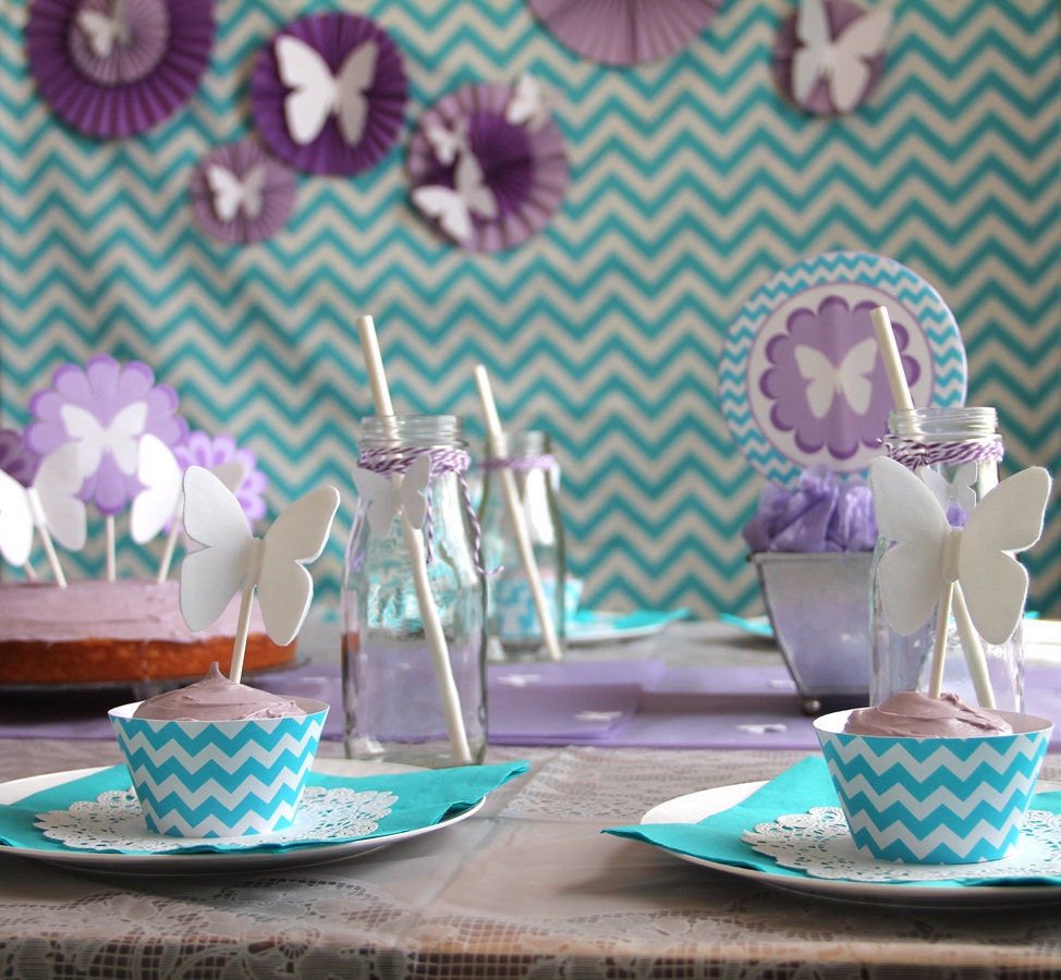 Butterfly Meadow - Birthday Decorations, full party package