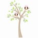Tree with Owls Children Wall Decal - Matches Enchanted Forest Bedding - Removable Vinyl Wall Decal