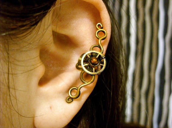 Brass Blood Earcuff