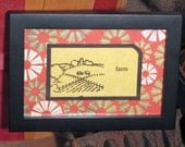 E. W. Dolch Framed Vintage Flash Card - "farm"