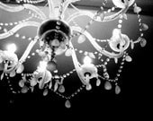 winter wedding chandelier photography Black and White Photography 8 x 10 wedding art gothic art