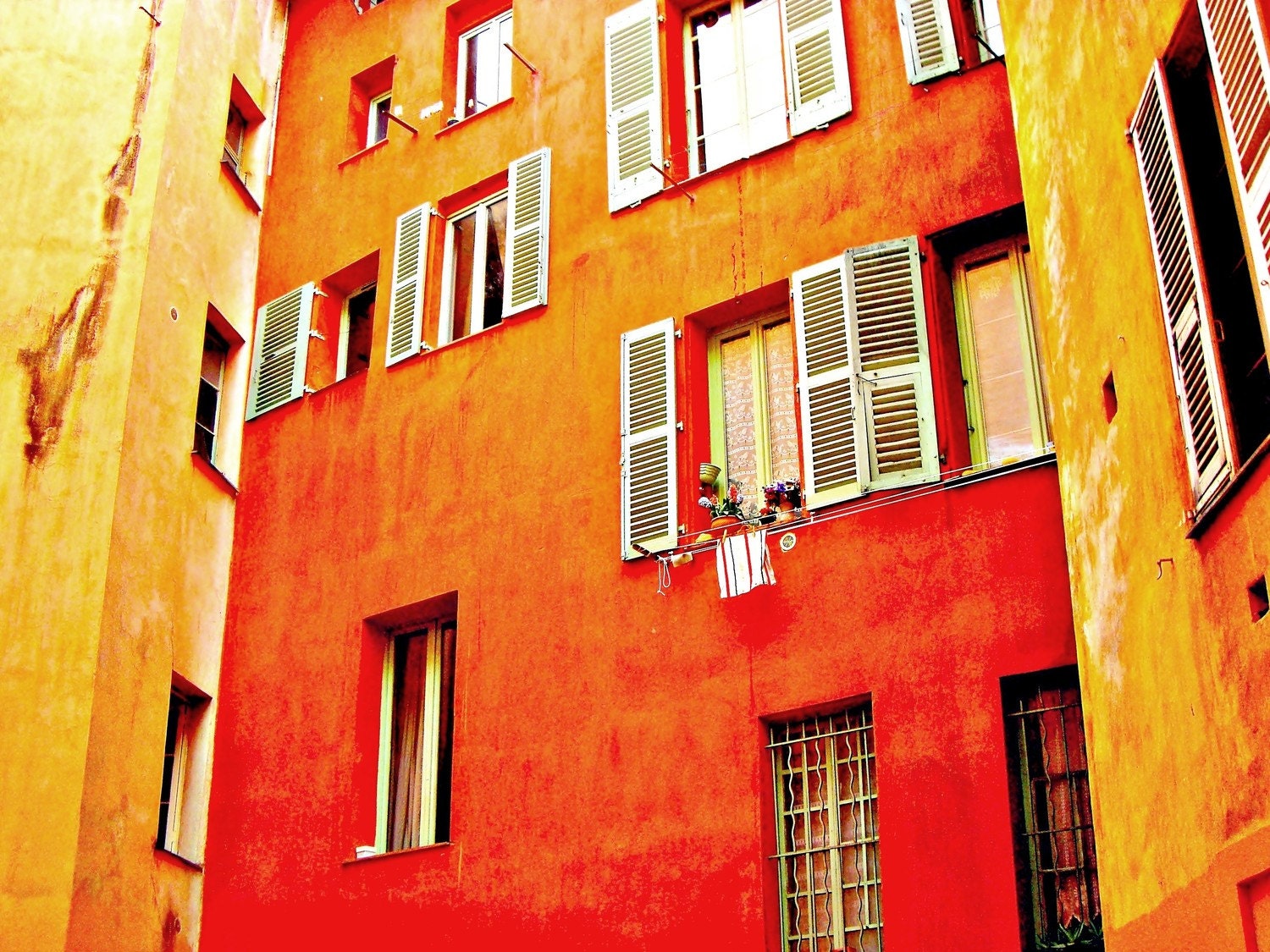 France Photography - Windows of Nice 8x10 Photography Landscape photography Urban city french home decor