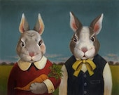 Bunny Rabbit Couple Portrait