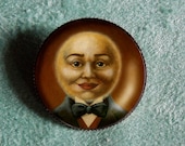 Moon Man Brooch Pin - Victorian portrait