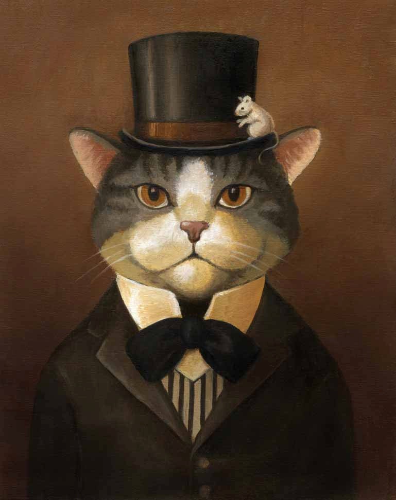 Cat Dandy Portrait - Victorian