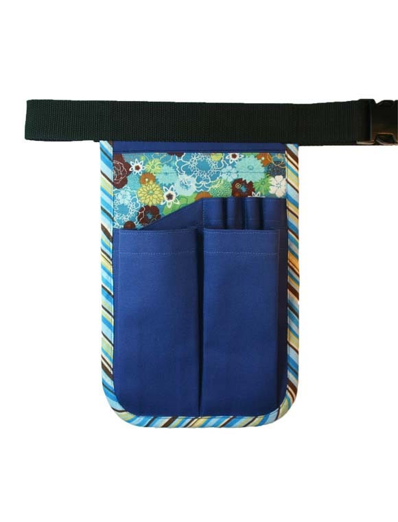 Gardening HipNotions Tool Belt Royal Blue Floral Stripe w/o added features